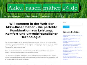 Screenshot des Blogs Akkurasenmäher24.de