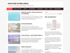 Screenshot des Blogs Ausflüge in Mallorca