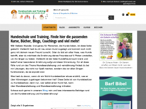 Screenshot des Blogs Hundeschule und Training