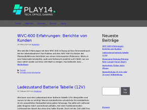 Screenshot des Blogs Play14 Computer/Technik/Ratgeberblog