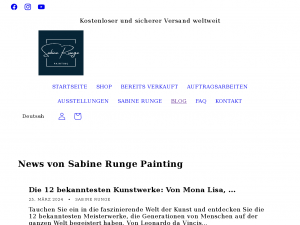 Screenshot des Blogs Blog von Sabine Runge Painting