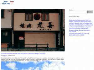Screenshot des Blogs Japan sehen