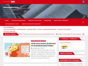Screenshot des Blogs Rettungsdienstblog