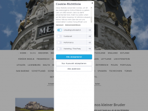 Screenshot des Blogs mitREISEnd – Eine Reise durch Europa