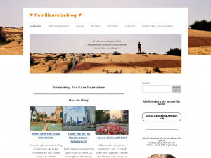 Screenshot des Blogs Familienreiseblog