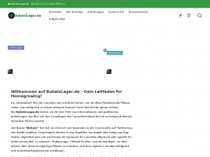 Screenshot des Blogs BubatzLager.de
