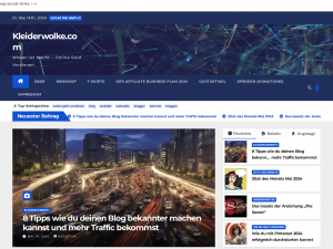 Screenshot des Blogs KLEIDERWOLKE.COM