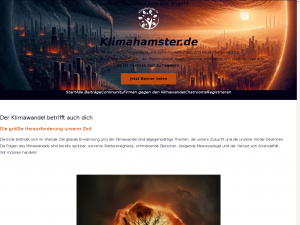 Screenshot des Blogs Klimahamster