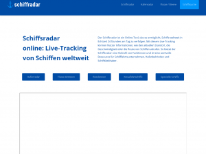 Screenshot des Blogs Schiffsradar