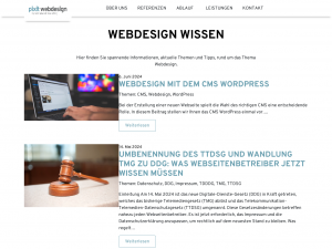 Screenshot des Blogs pixit webdesign