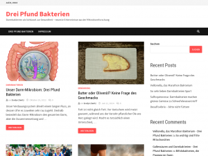 Screenshot des Blogs Dreipfundbakterien