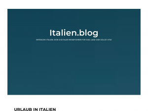 Screenshot des Blogs Urlaub in Italien.blog