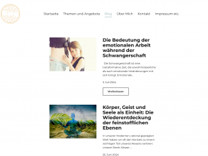 Screenshot des Blogs Danka Rubarth