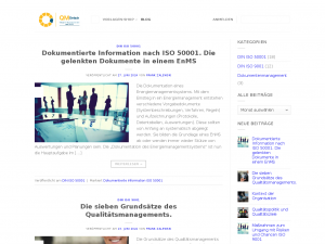 Screenshot des Blogs Der Managementblog für Qualität und Umwelt