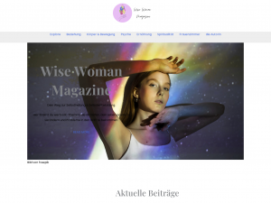 Screenshot des Blogs Wise Woman Magazin