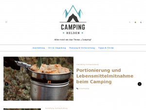 Screenshot des Blogs CampingHelden