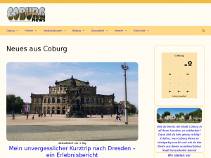 Screenshot des Blogs Coburg News