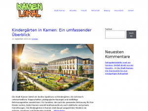 Screenshot des Blogs Kamen-Lokal