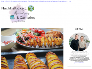Screenshot des Blogs Nachhaltigkeits- und Minimalismusblog für Familien & Campingfreunde