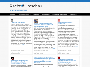 Screenshot des Blogs Recht Umschau