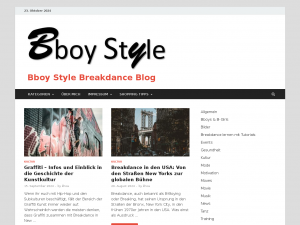 Screenshot des Blogs Bboy Style