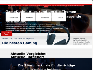 Screenshot des Blogs GameDude