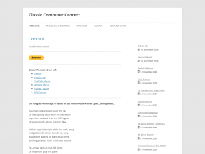 Screenshot des Blogs Classic Computer Concert