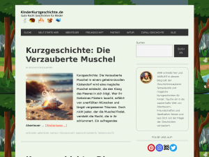 Screenshot des Blogs Kurzgeschichten für Kinder – Gute Nacht Geschichten