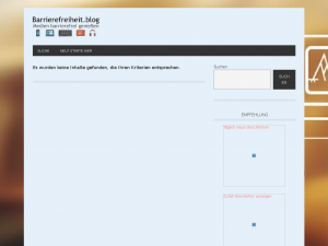 Screenshot des Blogs Barrierefreiheit Blog Medien barrierefrei genießen