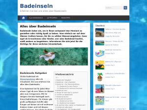 Screenshot des Blogs Badeinseln Ratgeber