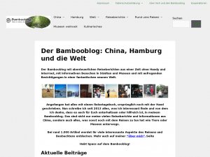 Screenshot des Blogs Bambooblog – China, Hamburg und die Welt