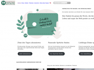 Screenshot des Blogs Inspirierende Zitate