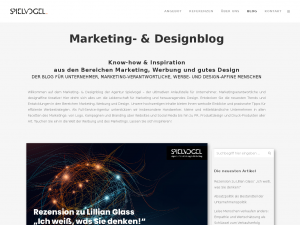 Screenshot des Blogs Marketing- & Designblog der Agentur Spielvogel