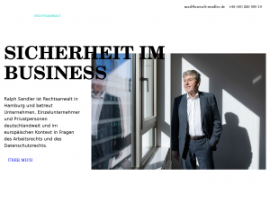 Screenshot des Blogs Rechtsanwalt Datenschutz Arbeitsrecht Hamburg