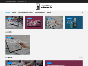 Screenshot des Blogs eRechnung Anbieter