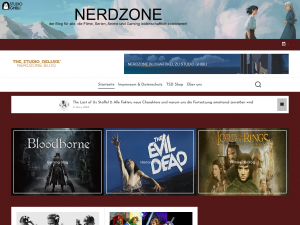 Screenshot des Blogs Nerdzone Blog: Der digitale Treffpunkt für Filme, Serien & Gaming