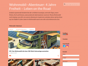 Screenshot des Blogs Wohnmobil–Abenteuer – 4 Jahre Freiheit & Leben on the Road