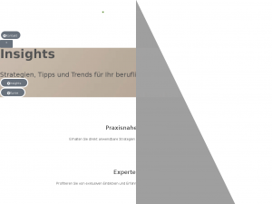 Screenshot des Blogs Insights – Strategien, Tipps und Trends für Ihr berufliches Wachstum.​