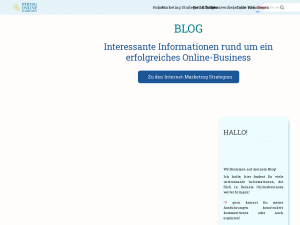 Screenshot des Blogs Digitales Marketing mit Businessplanung