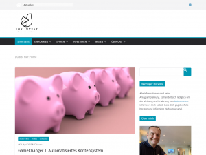Screenshot des Blogs FOXinvest.ch – Clever investieren