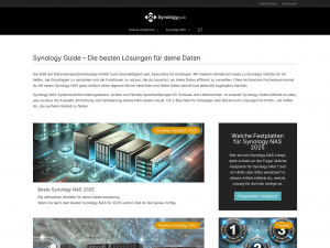 Screenshot des Blogs Synology Guide – Test, Anleitungen und Tipps
