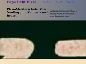 Screenshot des Blogs Papa liebt Pizza