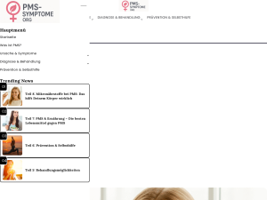Screenshot des Blogs PMS Symptome