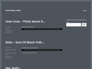Screenshot des Blogs boombap only!
