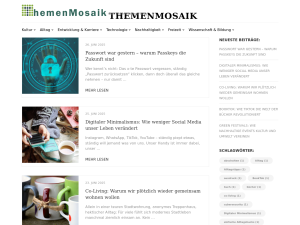 Screenshot des Blogs ThemenMosaik