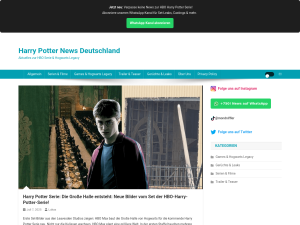 Screenshot des Blogs Harry Potter News Deutschland