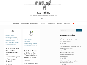 Screenshot des Blogs 42thinking