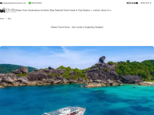 Screenshot des Blogs Phuket Travel Store – Thailand entdecken