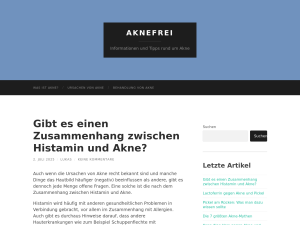 Screenshot des Blogs Aknefrei