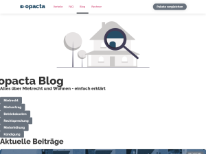 Screenshot des Blogs opacta